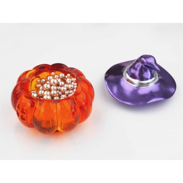 IC 2 stk 3D Halloween Gresskar Silikon Oppbevaringsboks Hjerteform