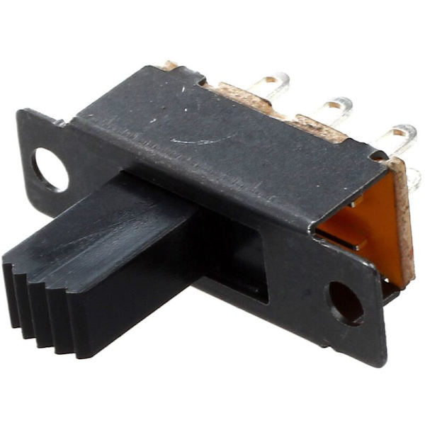 (R) 10 stk. 6-benet 2-positioners DPDT On/On Mini Slide Switch