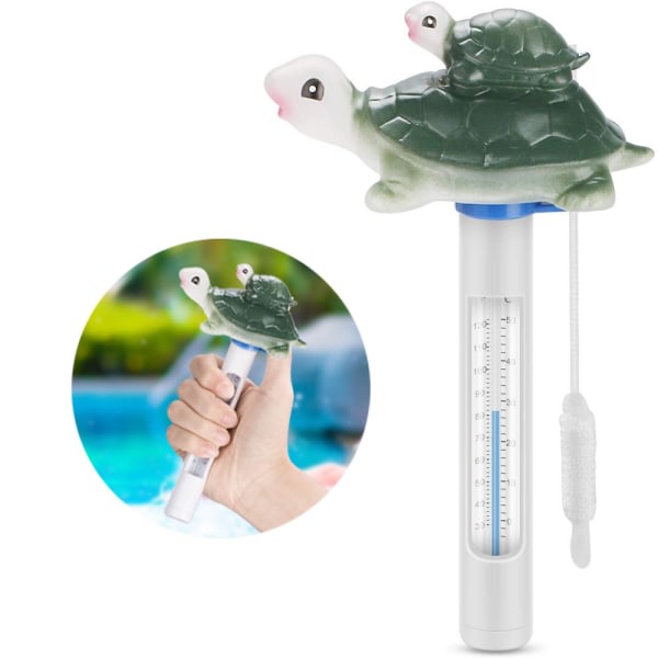 Flytande pooltermometer med snöre