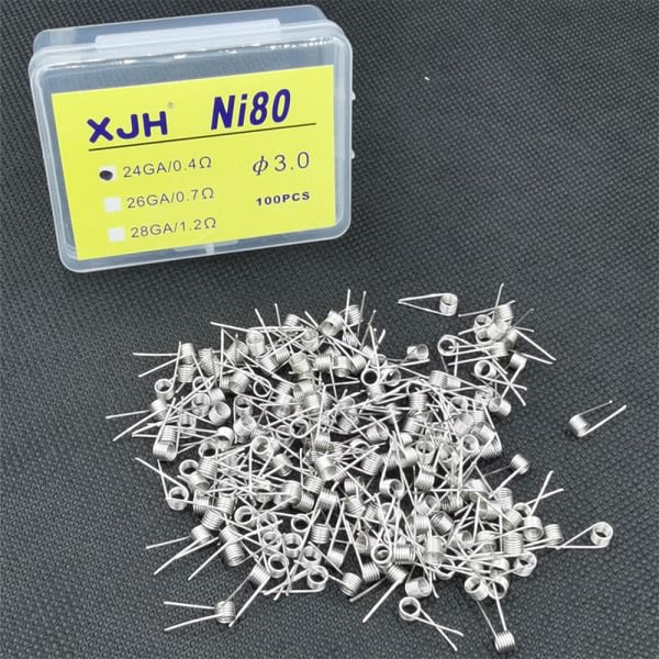 IC 100 st Ni80 Twisted Fused Hive Clapton Coils Förberedda Wrap Alien A3