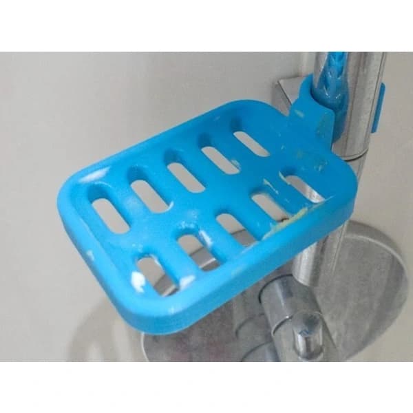 Soap Dish for Shower Rod - 2 Sizes, Plastic Soap Holder for Practical Bathroom White Large white large