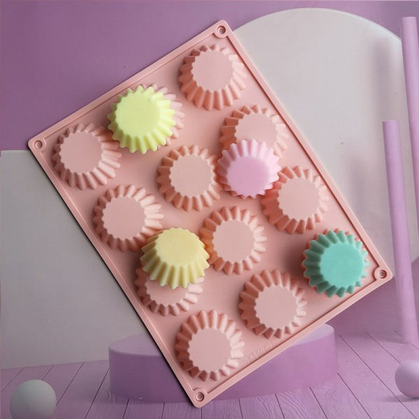 IC 12 hålrumsbricka Mould Mini Cupcake Cookie Baking Mo Green