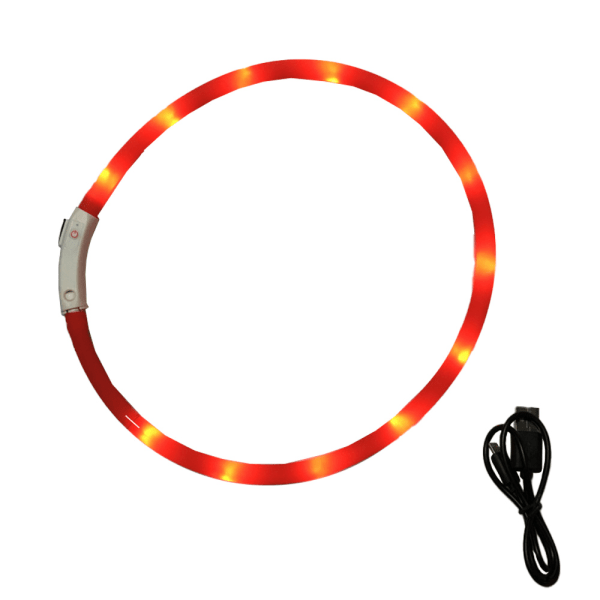 IC USB uppladdningsbart LED-halsband för hund, klippbart hundhalsband med style 1