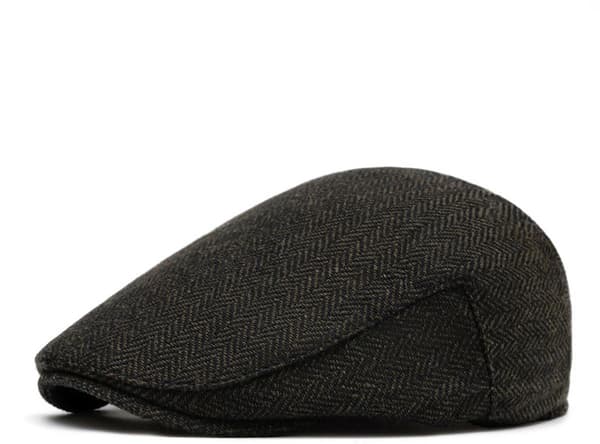 Herre Flat Cap, Polyester Med Bomuldsfor, Åndbar Klassisk Stil Til Sommer Udendørs Brug, Mørkegrøn, Størrelse L (56-58 Cm)