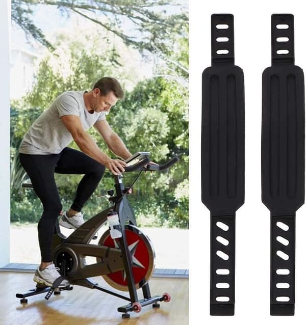 Cykelpedalstropper, 1 par gummi, universelle hjemmetrænerpedalstropper