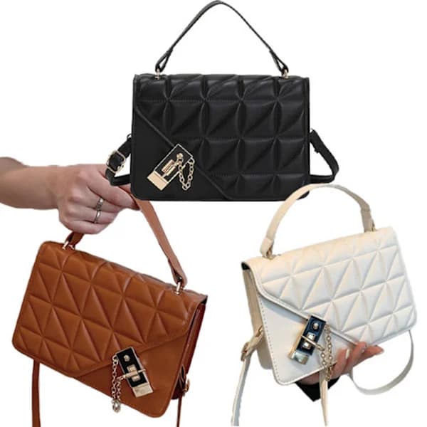 Small Handbag for Women, Trendy PU Shoulder Bag with Large Capacity and Adjustable Shoulder Strap, Underarm Bag for Dates, White