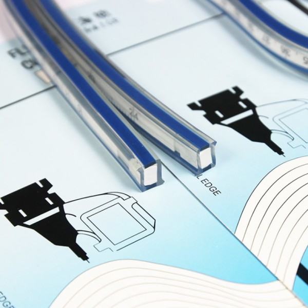 IC 1 st DIY flexibel kurvlinjal Skräddare Lättläst manuell ritning 40cm