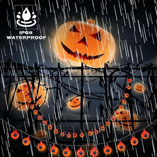 IC Øyeeple Dekorative Halloween Spøkelsesøye Lys - 2,98 meter 20led