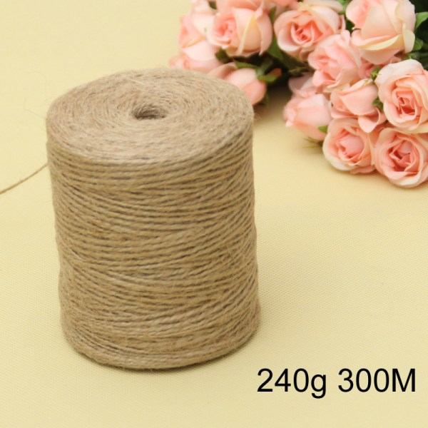 IC Naturlig vintage jute rep Sladd Garn Säckväv Band Hantverk 300M