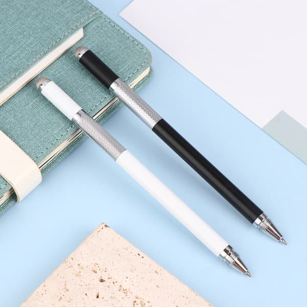 IC 3 i 1 pen til smartphone tablet tyk tynd tegnepen Hvid