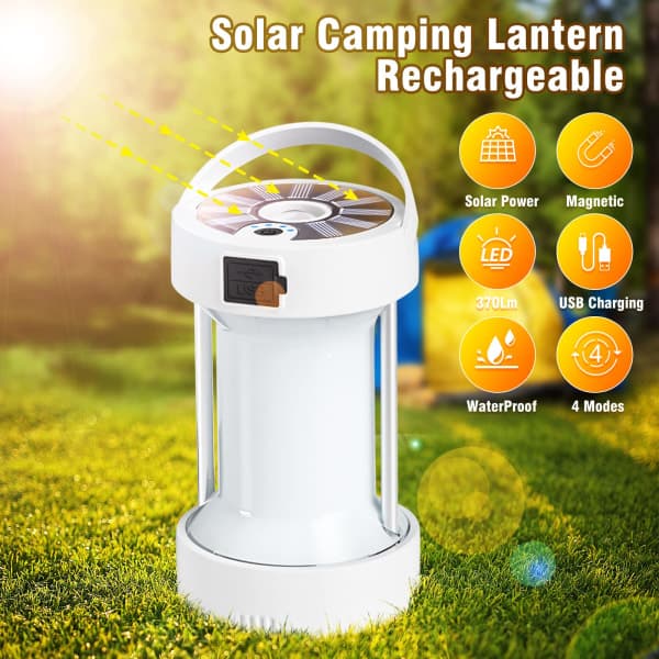 IC CNE Sol Camping Lygte Genopladelig til Vandreture