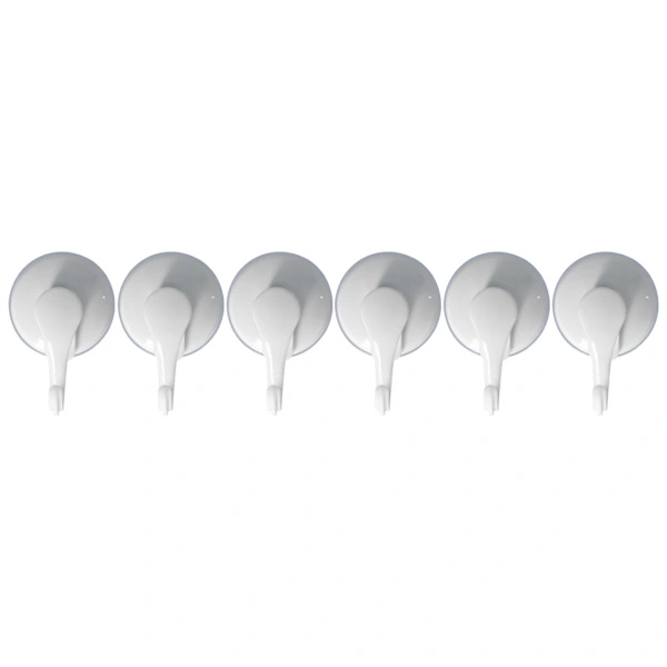 1PC Strong Vacuum Wall Hook Towel Hook Plastic Self-Adhesive Suction Cup for Kitchen Bathroom White