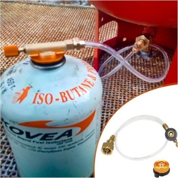 Gaspatronadapter til udendørs gasblus camping og RV LPG dyseadapter flad cylinderflaskeadapter