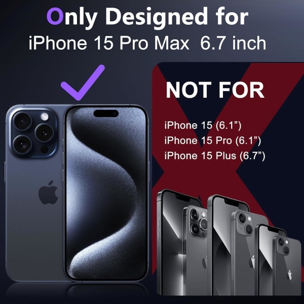 IC Fodral för Apple iPhone 15 Pro (2023), kameraskydd stötsäker TPU mjuk silikon mobilskal iPhone 15 Pro Max (klar)