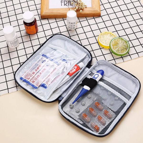 IC e Mini Bärbar Medicinväska Första Hjälpen Kit Första Hjälpen Kit Stora blå L