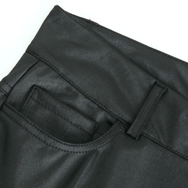 Plus Size Perfect Fit PU-nahkaiset leggingsit Naisille Tytöille Muotia Uutta CMK Viininpunainen 2XL
