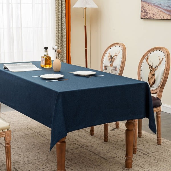 IC Rektangulära bordsdukar dukar Vattentät fläckbeständig duk Elegant letskött for indenhus-, udendørsdekoration 140*180cm