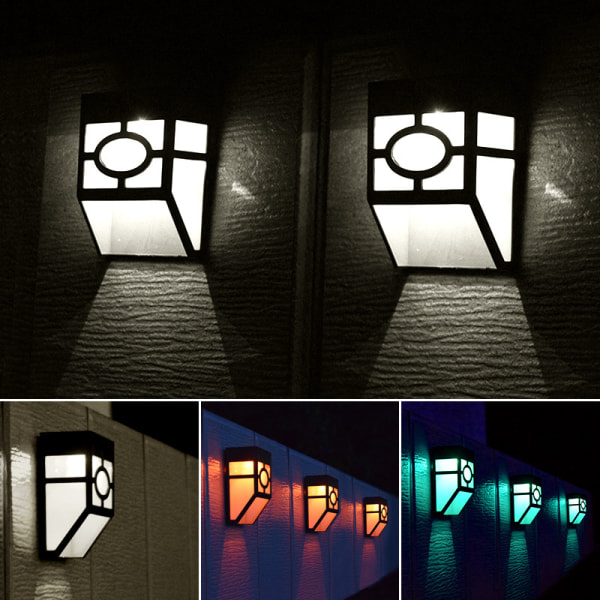 IC Solcellsstaketlampa Utomhus Regnsäker Sol Retro Vägglampa 1st vitt ljus