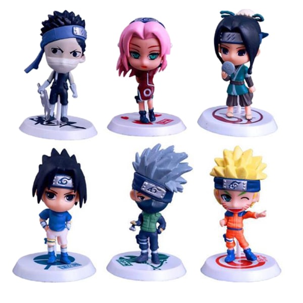 IC 6 kpl/ setti Naruto Shippuden Anime Actionfiguurit PVC-patsaat