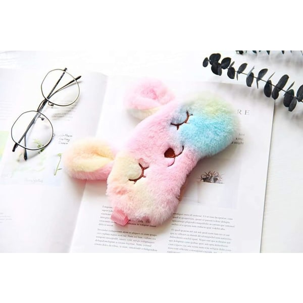 IC Rainbow Bunny Rabbit Silmäsuojus Unimaaskari Ögonmask