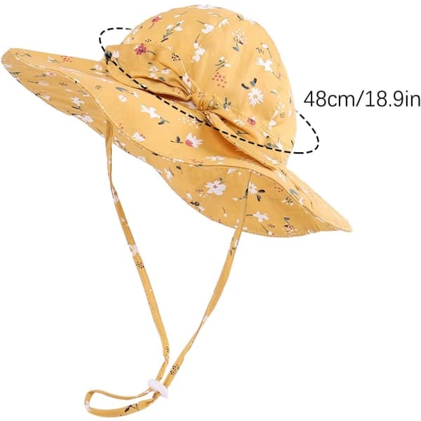 IC Søde Tegnede/Blomstrede Solhatte til Baby/Drenge Justerbar Solbeskyttelseshat med Bred Skygge