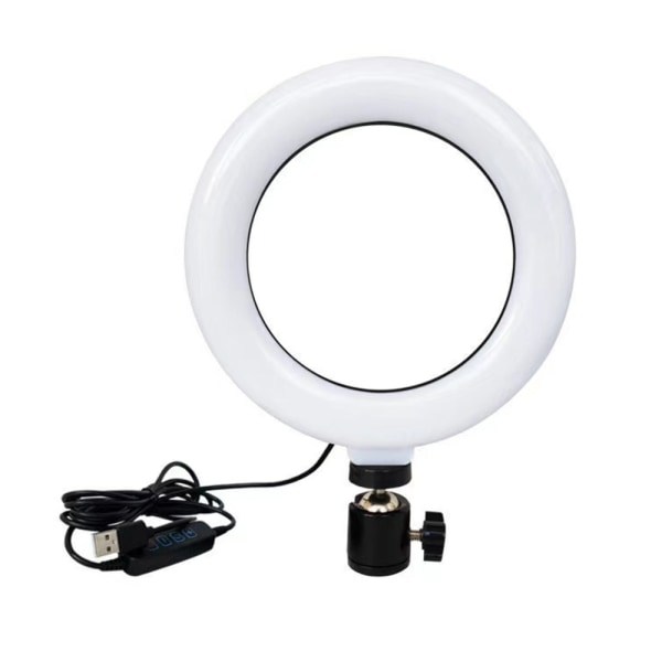 IC Dimbar Ring Light Selfie Live Stream-belysning med stativ