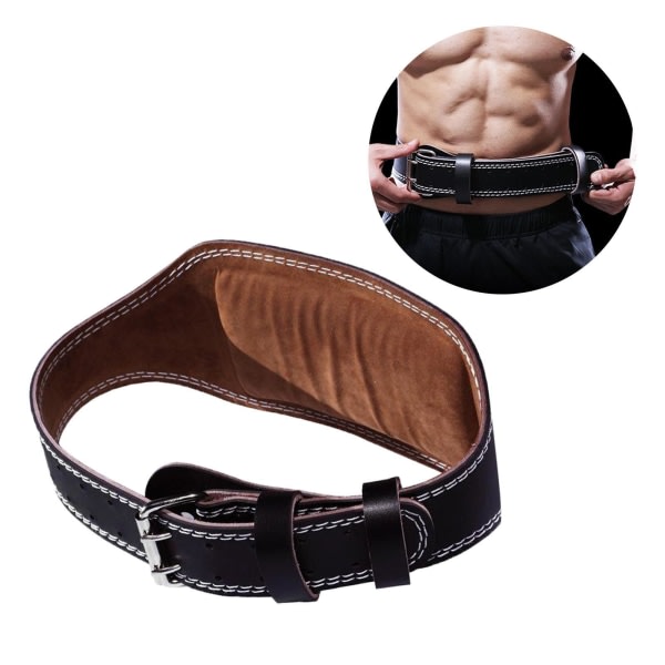 IC 1/2/3 PU-läder Viktlyftsbälte Träning Gym Bodybuilding S