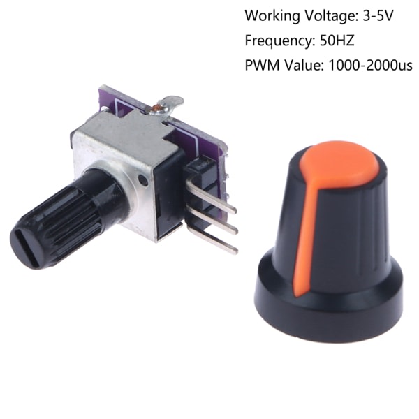 IC Mini Styrväxel Tester Styrenhet ESC-signalutgång 3-5V Par Svart