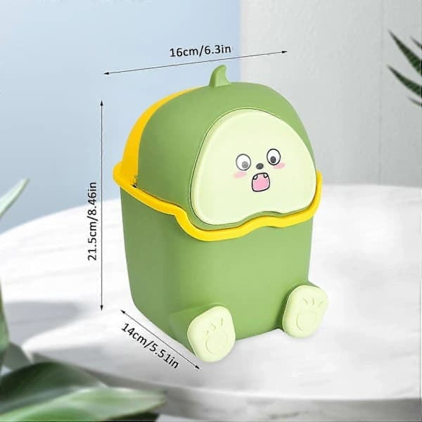 Small Desktop Trash Can with Lid Mini, Cute Desktop Trash Can, Portable Mini Desktop Trash Can with Lid