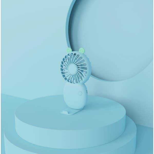 IC Mini Fan tecknad handhållen fläkt bärbar White