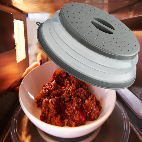 Microwave Safe - Food Warmer - Microwave Safe - Splash Guard - with - Ventilation Opening - Can be Used - as - Vegetable - Fruit Strainer