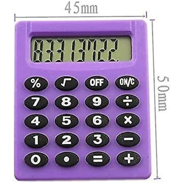 Miniräknare, 5 st 8-siffriga elektroniska miniräknare för matematikundervisning, grundläggande kontorsbruk