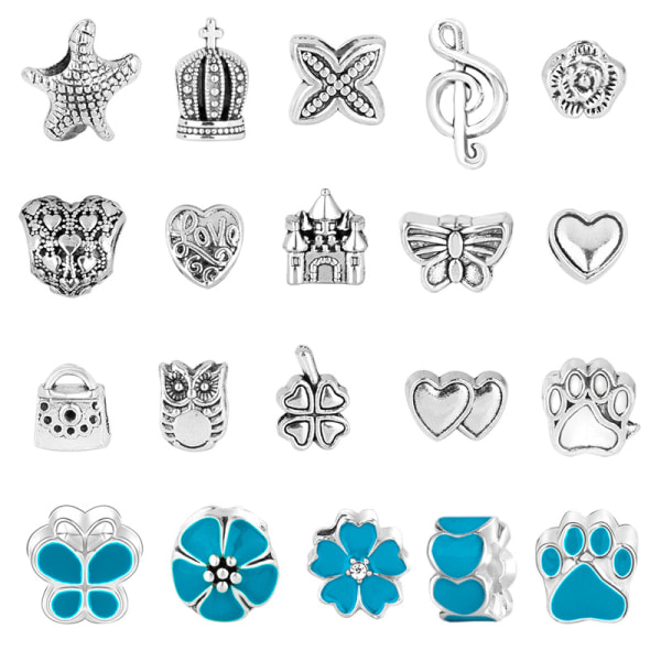 IC Joulun lahja - DIY Lasten Ocean Collection Rannekkeiden Sarja sinisillä helmillä lahjapakkauksessa