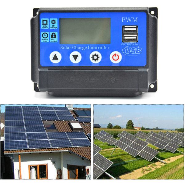 IC PWM12/24V solcellelader, 30A styring