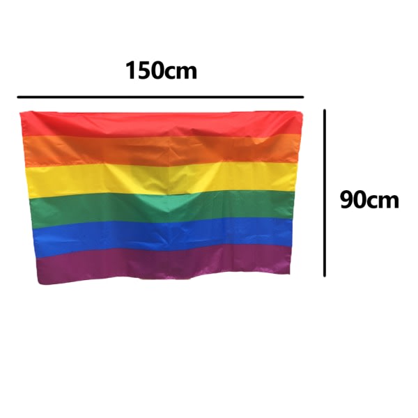 IG Rainbow Pride Banner 3x5 fot (36 x 60 tum) - levande farvemønster 1