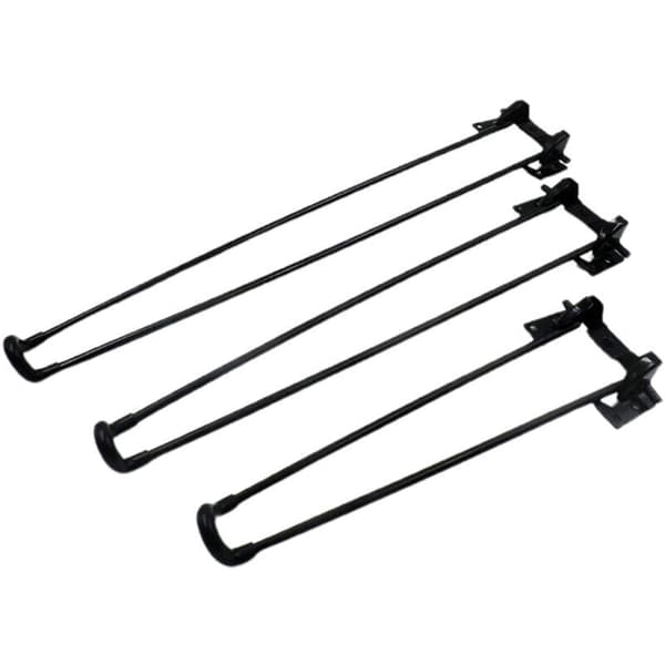 Vikbara hårnålsbordsben, svarta tunga metallben med två stänger, DIY möbeltillbehör, bänk-/datorbordsben, höjd 51 cm..DEBUNS
