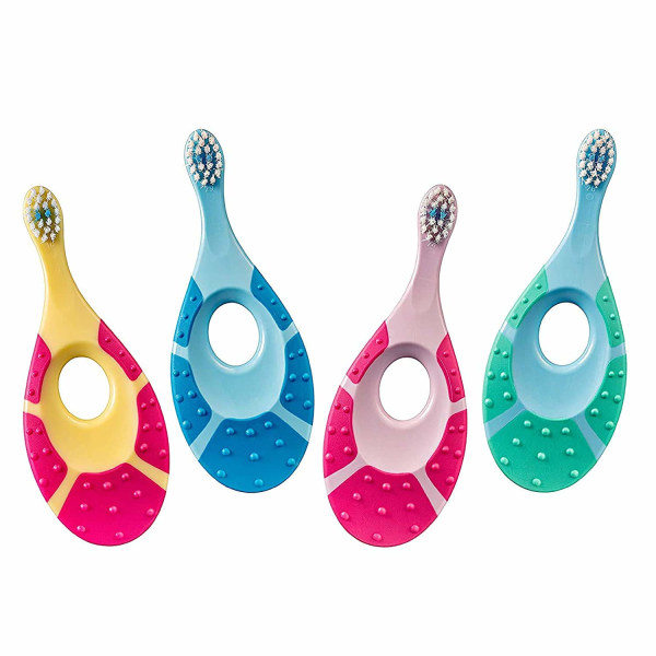 IC 1 baby, 0-2 år, mjuka borst, BPA-fri 4-pack