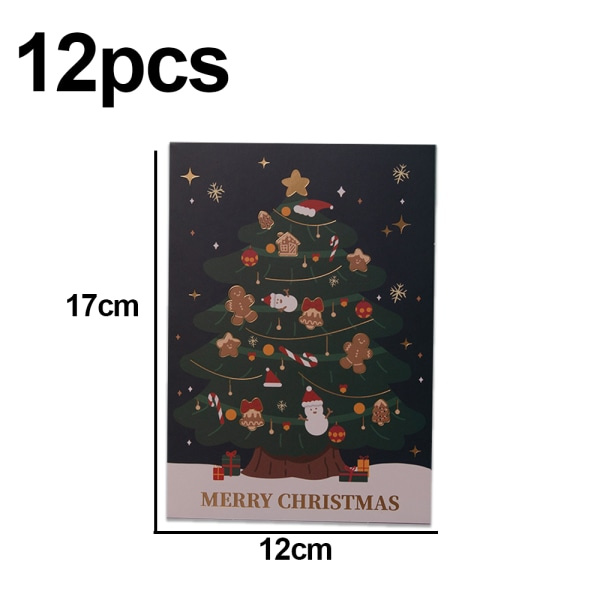 IC Julgratulationskort i ask, Multi-pack set, Vinter stil 3