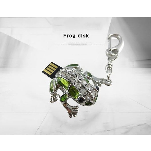 Kristalli-sammakko avaimenperä USB-muistitikku USB 2.0 Flash Drive Pen Drive Ulkoinen tallennustila (64 Gt) IC