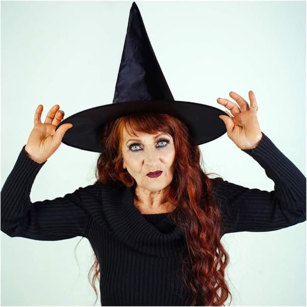 IC 1-pack Halloween-kostym Häxhatt Cap Häxa Tillbehör