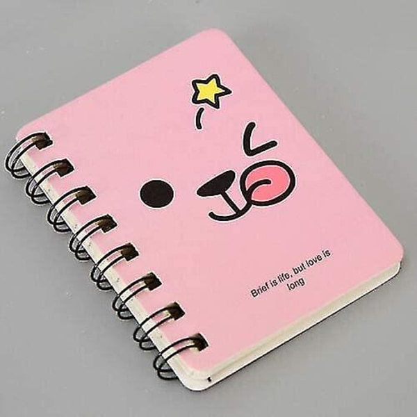 IC 1x A7(8x10,5cm) Spiralbundet Notesbog, 160 Sider Løsblad Notebook Notepad, Til Kontorforsyninger - Expression-rosa