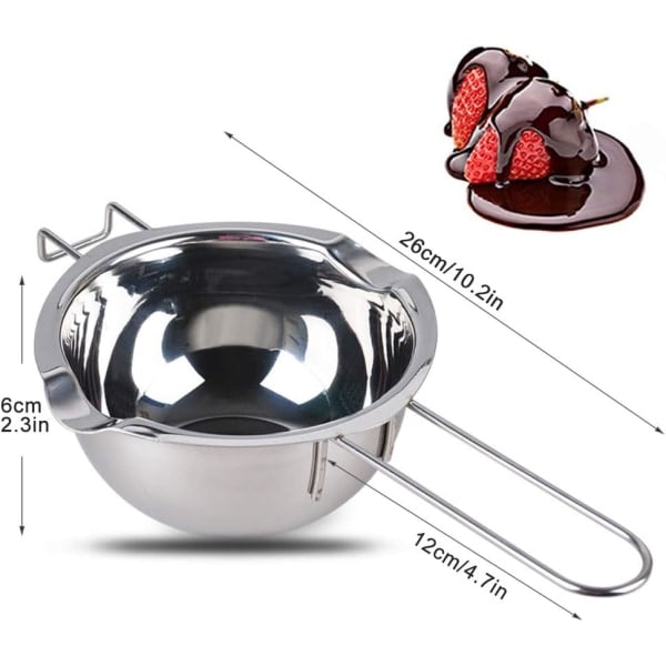 IC Bain Marie skål, 2 stk 400ml Chokoladesmeltegryde Bain Marie