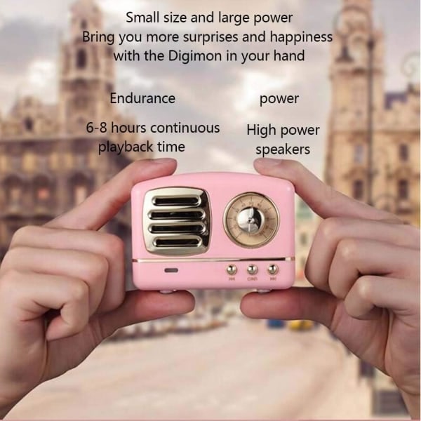 IC Retro langaton Bluetooth-kaiutin FM-radion kanssa, pieni