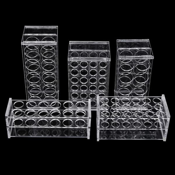 IC Transparent Centrifugrörshållare i Plast Skolmaterial 50ml 8hål