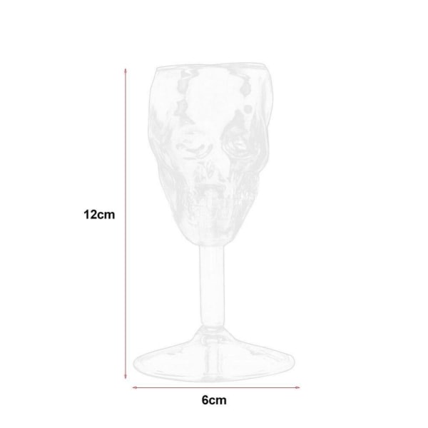 Creative Transparent Skull Øl Vinkopp Glas Rødvin Cup