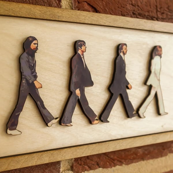 IC Beatles innrammet Abbey Road-portrett