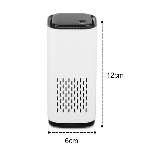 IG Bärbar luftrenare, damm- och lukteliminator, luftrenare vit