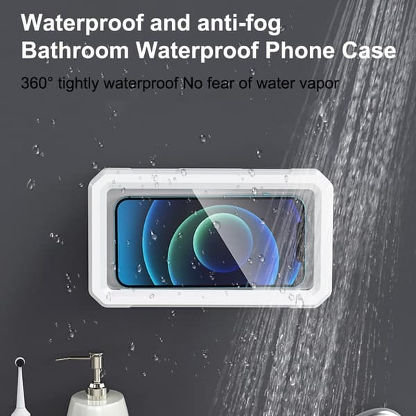 Justerbar Vanntett Dusjtelefonholder Hvit - 360° Roterbar