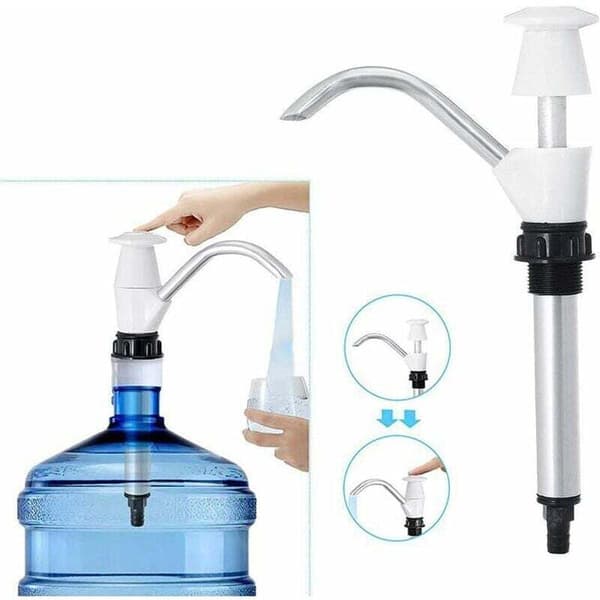 Manuell vattenpump för camping - Dubbelverkande handpump kompatibel med husvagnsvask, vit, bärbar dricksvattenpump