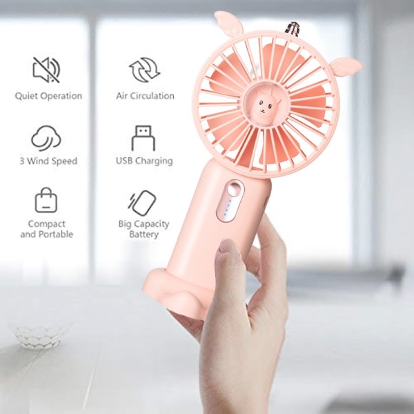 IG Mini luftfuktare, bærbar mini USB luftfuktare for vekstbil rosa